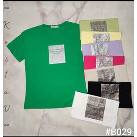футболка жіноча B029 mix р.46-50 "FLORA" недорого оптом від прямого постачальника