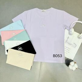 футболка жіноча B053 mix р.46-50 "FLORA" недорого оптом від прямого постачальника