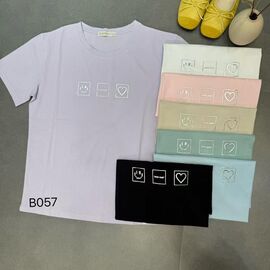 футболка жіноча B057 mix р.46-50 "FLORA" недорого оптом від прямого постачальника