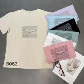 футболка жіноча B062 mix р.46-50 "FLORA" недорого оптом від прямого постачальника