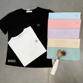 футболка жіноча B065 mix р.46-50 "FLORA" недорого оптом від прямого постачальника