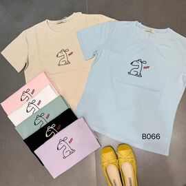 футболка жіноча B066 mix р.46-50 "FLORA" недорого оптом від прямого постачальника