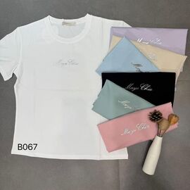 футболка жіноча B067 mix р.46-50 "FLORA" недорого оптом від прямого постачальника