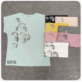 футболка жіноча E015 mix р.50-54 "FLORA" недорого оптом від прямого постачальника