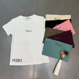 футболка жіноча H261 mix р.44-48 "FLORA" недорого оптом від прямого постачальника