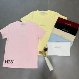 футболка жіноча H281 mix р.44-48 "FLORA" недорого оптом від прямого постачальника