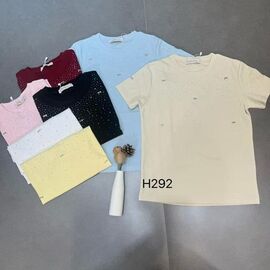 футболка жіноча H292 mix р.44-48 "FLORA" недорого оптом від прямого постачальника