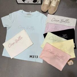футболка жіноча M313 mix р.46-50 "FLORA" недорого оптом від прямого постачальника