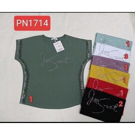 футболка жіноча PN1714 mix р.44-48 "FLORA" недорого оптом від прямого постачальника