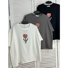 футболка жіноча SH236 grey р.48-50 "FLORA" недорого оптом від прямого постачальника