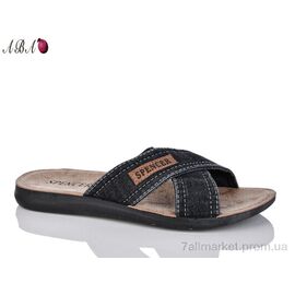 Шльопанці чоловічі пляжні Літо 301 чорний (6 пар р.41-46) "Aba" недорого оптом від прямого постачальника