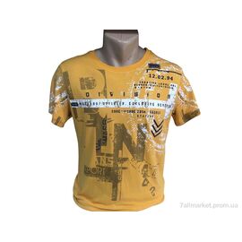 Футболка чоловіча Літо 6007 жовтий (4 шт. р.сіткаM-2XL) "TurkishBrend" недорого оптом від прямого постачальника