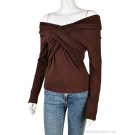 Кофта жіноча Весна/осінь 4393-ST2122 brown (4 шт. р.сіткаS-XL) "Мир" недорого оптом від прямого постачальника