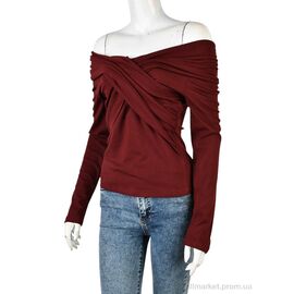 Кофта жіноча Весна/осінь 4393-ST2122 bordo (4 шт. р.сіткаS-XL) "Мир" недорого оптом від прямого постачальника