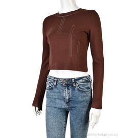 Кофта жіноча Весна/осінь 4393-MT213 brown (4 шт. р.сіткаS-XL) "Мир" недорого оптом від прямого постачальника