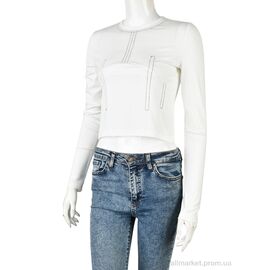 Кофта жіноча Весна/осінь 4393-MT213 white (4 шт. р.сіткаS-XL) "Мир" недорого оптом від прямого постачальника