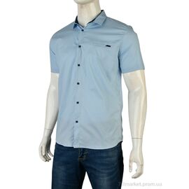 Фотография Мужская рубашка Лето 4392-2107 blue (5 шт. р.сетка S-2XL) "Мир" недорого оптом от прямого поставщика