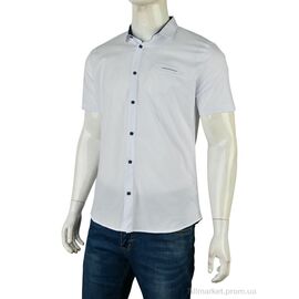 Фотография Мужская рубашка Лето 4392-2108 white (5 шт. р.сетка S-2XL) "Мир" недорого оптом от прямого поставщика