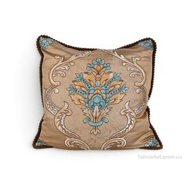 Подушка  Гобелен букет (99029) коричневий 55x55см (2 шт. р.сіткаOne size) "Obuvok" недорого оптом від прямого постачальника