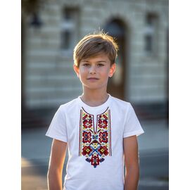 футболка дитяча на хлопчика 531 white р.134-152 "Mary Brand" недорого оптом від прямого постачальника