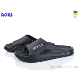Фотография Шлепки мужские пляжные Лето Roksol 511-010 чорний (8 пар р.41-44) "Roks" недорого оптом от прямого поставщика