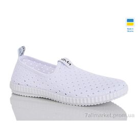 Сліпони жіночі тканинні Літо 6526 білий (10 пар р.36-40) "DeMur" недорого оптом від прямого постачальника