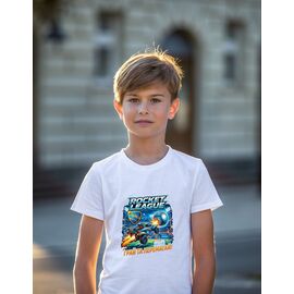 Фотография Футболка детская на мальчика 820 white р.134-152 "Mary Brand" недорого оптом от прямого поставщика