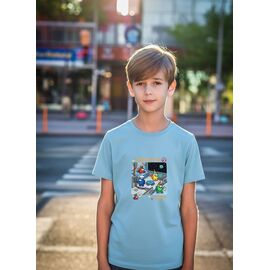 Фотография Футболка детская на мальчика 825 l.blue р.134-152 "Mary Brand" недорого оптом от прямого поставщика