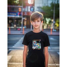 Фотография Футболка детская на мальчика 826 black р.134-152 "Mary Brand" недорого оптом от прямого поставщика