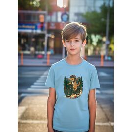 Фотография Футболка детская на мальчика 835 l.blue р.134-152 "Mary Brand" недорого оптом от прямого поставщика