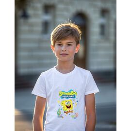 Фотография Футболка детская на мальчика 839 white р.134-152 "Mary Brand" недорого оптом от прямого поставщика