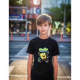 Фотография Футболка детская на мальчика 841 black р.134-152 "Mary Brand" недорого оптом от прямого поставщика