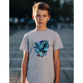 Фотография Футболка детская на мальчика 847 grey р.134-152 "Mary Brand" недорого оптом от прямого поставщика