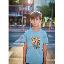 Фотография Футболка детская на мальчика 852 l.blue р.134-152 "Mary Brand" недорого оптом от прямого поставщика