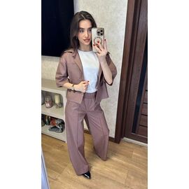 Костюм жіночий 076 brown р.42-48 "VALENTINA" недорого оптом від прямого постачальника
