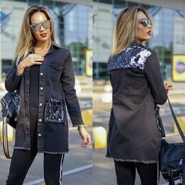 Фотография Куртка женская демисезонная VL140 black р.S-2XL "VALENTINA" недорого оптом от прямого поставщика