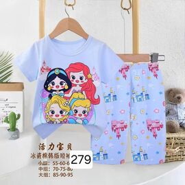 Піжама дитяча легка на дівчинку 279-1 l.blue р.5-7 "Фунтик" недорого оптом від прямого постачальника