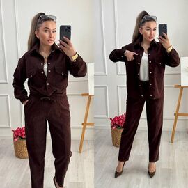 Костюм жіночий 1002 d.brown р.42-52 "Alisa Brand" недорого оптом від прямого постачальника