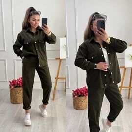 Костюм жіночий 1002 khaki р.42-52 "Alisa Brand" недорого оптом від прямого постачальника