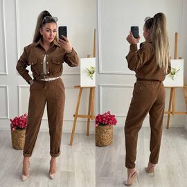 Костюм жіночий 1002 l.brown р.42-52 "Alisa Brand" недорого оптом від прямого постачальника