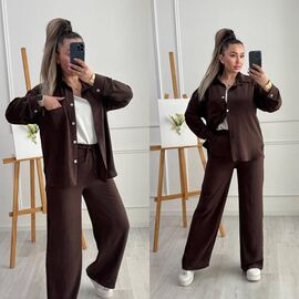 Костюм жіночий 101 brown р.42-52 "Alisa Brand" недорого оптом від прямого постачальника