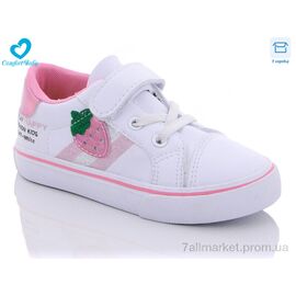 Кросівки дитячі модні Весна/осінь 8023 біло-рожевий (8 пар р.25-30) "Comfort-baby" недорого оптом від прямого постачальника