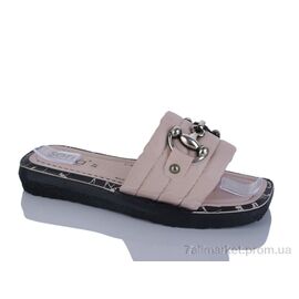 Шльопанці жіночі полегшені Літо 63001-5 beige (6 пар р.36-41) "DeMur" недорого оптом від прямого постачальника