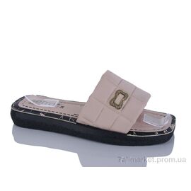 Шльопанці жіночі полегшені Літо 63001-4 beige (6 пар р.36-41) "DeMur" недорого оптом від прямого постачальника