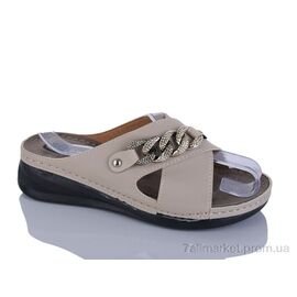 Шльопанці жіночі полегшені Літо 63001-3 beige (6 пар р.36-41) "DeMur" недорого оптом від прямого постачальника