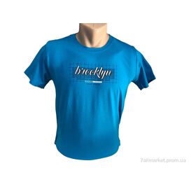 Футболка чоловіча Літо C006 блакитний (4 шт. р.сіткаM-2XL) "TurkishBrend" недорого оптом від прямого постачальника