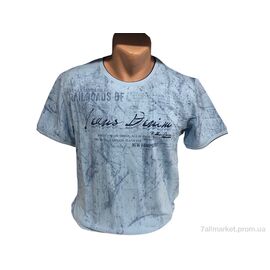 Футболка чоловіча Літо 9845 блакитний (4 шт. р.сіткаL-3XL) "TurkishBrend" недорого оптом від прямого постачальника