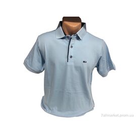 Футболка чоловіча Літо 9126 блакитний (4 шт. р.сіткаL-3XL) "TurkishBrend" недорого оптом від прямого постачальника