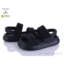 Фотография Босоножки детские летние Лето A24722 black (8 пар р.32-37) "Clibee-Doremi" недорого оптом от прямого поставщика