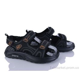Босоніжки дитячі літні Літо ZY010 black (8 пар р.32-37) "Sportik" недорого оптом від прямого постачальника